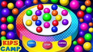 Learn Colors For Kids  Dancing Balls Finger Family  Toddler Learning Video [upl. by Zurek]