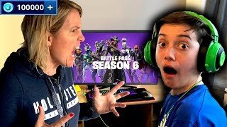 Kid Spends £1000 in Fortnite Season 6 on Mums Credit Card [upl. by Ahseena]