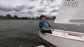 Optimist Sailing Victor Causes Capsize [upl. by Jareb]