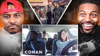 Ice Cube Kevin Hart And Conan Help A Student Driver FUNNY REACTION [upl. by Tessie]