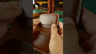 leather leathergoods wallet diy minimalistwallet making handmadeleatherwallet leathercraft [upl. by Regan]