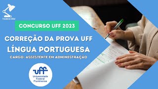 Correção da prova de Português UFF 2023  banca COSEAC [upl. by Elletsyrk]