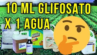 ¿CUANTO DE GLIFOSATO SE UTILIZA PARA UN LITRO DE AGUA [upl. by Shell659]