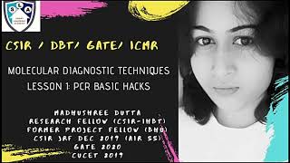 Polymerase Chain reaction PCR Part1 Madhushree DuttaCSIRNETGATEDBTICMR [upl. by Anelrad811]