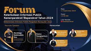 Forum Keterbukaan Informasi Publik KemenparekrafBaparekraf Tahun 2024 [upl. by Annovoj]