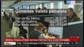 Bērnu pabalstiem aicina pieteikties elektroniski [upl. by Rednas678]