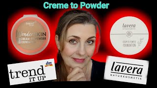 Vergleich Lavera Creme to Powder und Trend it up Wonderskin Creme to Powder Foundation [upl. by Aisirtap]