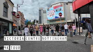 Victoria Centre Tour Walk 4K Shopping Mall  Nottingham City Centre England UK  August 2024 [upl. by Pucida520]