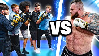 Worlds STRONGEST Man VS 5 Fighters  FULL BOXING FIGHT Knockout  Eddie Hall [upl. by Imogen]