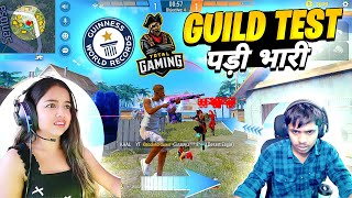 GUILD TEST PRANK ON CUTE V BADGE GIRL 😱🔥 1 vs 4  garena free fire [upl. by Brady]