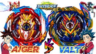 Infinite Achilles Dm 1B VS Brave Valkyrie Ev 2A Aiger VS Valt Beyblade Burst Surge ベイブレードバースト超王 [upl. by Aleak]