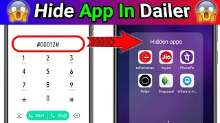 dialer me app hide kaise kare  dialler mein app ko kaise chhupaye  how to hide app in dialler [upl. by Narmis340]