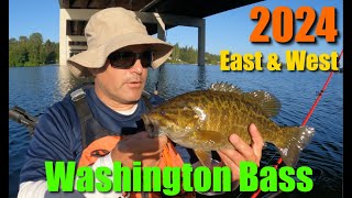 Washington Bass Fishing Smallmouth Largemouth Kayak Fishing 2024 East amp West [upl. by Laurent84]