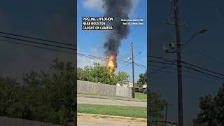 Pipeline explosion near Houston caught on camera by witness [upl. by Enelyam]