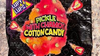 Trying pickle w chamoy cotton candy video food viral lupy cottoncandy pickle like comment [upl. by Mcknight]