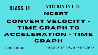 NCERT  Convert velocity  time graph to acceleration  time graph  1 physics  Motion in 1  D [upl. by Gasser]