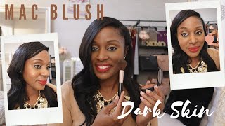 Best MAC Blush for Dark Skin  MAC Blushes Review and Try On Swatches  Top Blushes for Dark Skin [upl. by Ambie]