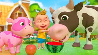 Farmer In The Dell  Animal Song and for Kids  Dairy Cow Cartoon  Nursery Rhymes amp Kids Songs [upl. by Peale187]