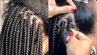 BRAIDS CLASS Perfect your box braids no lumps no bumps  Dipping technique to remove stiffness [upl. by Krahling]