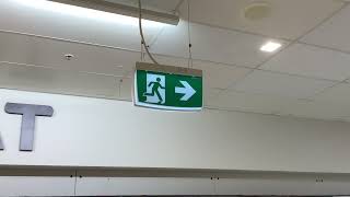 Clevertronics Exit Sign Running Man with Arrow Pointing Right at Woolworths Broadmeadows [upl. by Groves]