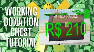 How to put a Robux donation chest in your Roblox game WORKING 2023 ROBLOX STUDIO TUTORIAL [upl. by Dev]