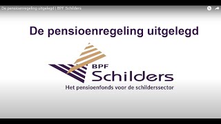 De pensioenregeling uitgelegd  BPF Schilders [upl. by Betty]