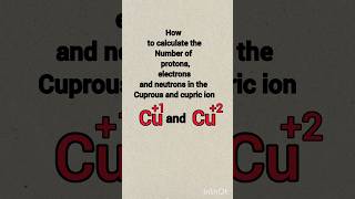 how to find the number of electrons protons and neutrons in cuprous and cupric ion ll Cu and Cu [upl. by Minoru]