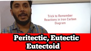 Eutectoid Eutectic Peritactic  Trick to remember  Reactions in iron carbon diagram [upl. by Novled]