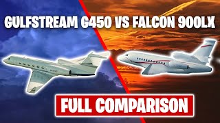 Gulfstream G450 vs Falcon 900LX  Full Comparison [upl. by Nnaeus]