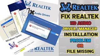 How to Fix Realtek Hd Audio Manager Install Problem । Realtek Installation Problem । Realtek [upl. by Limann]