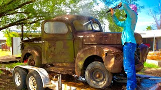 FIRST WASH in 50 years ABANDONED 1946 international truck rescued [upl. by Chandler547]