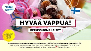 Vappu 2023  Hallaaho ja Keskisarja puhuvat Snellmanin patsaalla [upl. by Acimat]