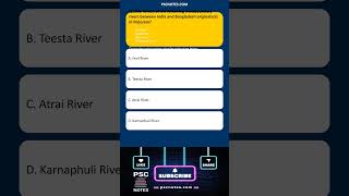 GK MCQ Quiz Which of the following transboundary rivers betwee [upl. by Mccoy]