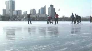 ⛸️ Eislaufen auf der Alten Donau in Wien  Beeindruckende Atmosphäre [upl. by Eanert992]