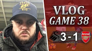 SWANSEA 3 v 1 ARSENAL  OUR DEFENCE IS ST  MATCHDAY VLOG [upl. by Refiffej416]