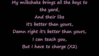 Milkshake with lyrics [upl. by Enerak]