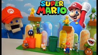 Super Mario Bros Acorn Plains Figure PLAYSET unboxing Mario Party 2019 [upl. by Theo582]