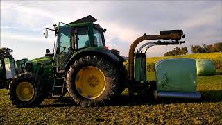 John Deere 6430 mit einem Tanco Rundballenwickler [upl. by Einitsed]