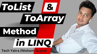 ToList and ToArray Method in Linq C csharp linq dotnet techyatra nishantgupta programming [upl. by Wenona]