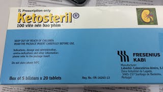 Thuốc Ketosteril 600mg  Ketosteril Laboratório Fresenius Kabi Pharma Portugal [upl. by Conant]