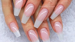 ♡ How To Natural Gelnails with Tips [upl. by Dolhenty]