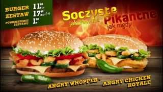 Reklama Burger King  Angry Whopper i Angry Chicken Royale [upl. by Nylirehs460]