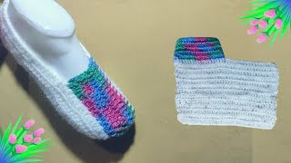 very easy and very simple crochet slippers for beginners [upl. by Rolph405]