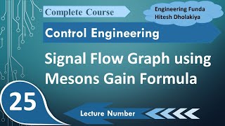 Masons Gain Formula for Signal Flow Graph Steps Process and Example 1 [upl. by Singh]