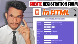 How to Create Registration Form in HTML  Registration Form Kaise Banaye HTML me [upl. by Case179]