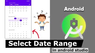 Date range picker in android studio  Select date in range  How to open calendar 27 [upl. by Brandwein]