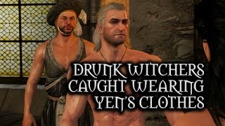 The Witcher 3 Wild Hunt  Witchers caught wearing Yens Clothes [upl. by Atsillak]