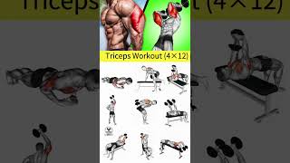 triceps workout at gym  tricep workout  triceps exercises  Build bigger Triceps  arms triceps [upl. by Bartram]