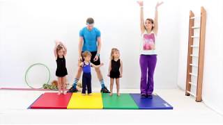 Preschool gymnastics  Jump and Roll [upl. by Solorac]