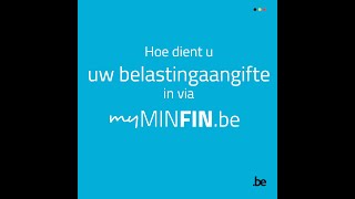 Hoe dient u uw belastingaangifte in via MyMinfin [upl. by Drauode]